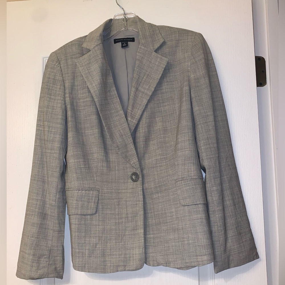 Banana Republic Light Gray Single-Button Women's Blazer